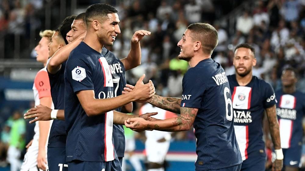 حكيمي يقدم "أسيست" ويساهم في فوز باريس سان جيرمان على مونبلييه (5-2)