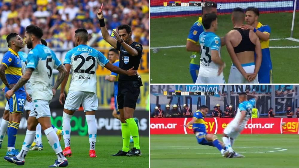 "نادرا" ما يحدث في كرة القدم.. راسينغ يُتوج بطلا للسوبر الأرجنتيني على حساب بوكا جونيورز "قبل نهاية المباراة" بعد طرد 10 لاعبين!