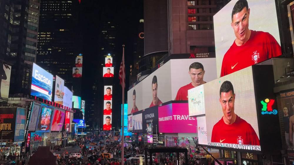 "فيديو"/ كريستيانو رونالدو يزيح الستار عن تمثاله "الشمعي" في "نيويورك"
