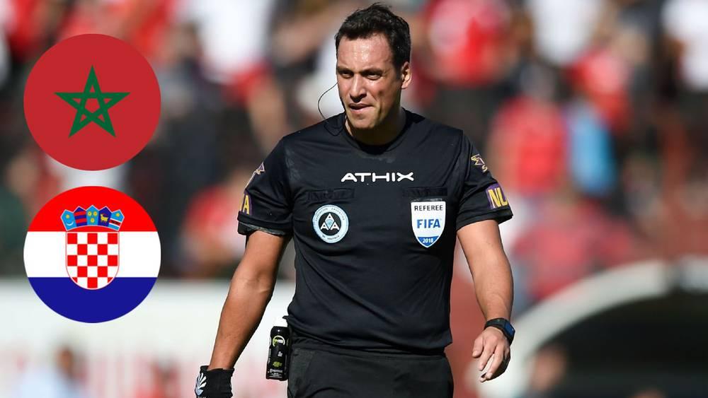 الأرجنتيني راباليني حكماً لمباراة المغرب وكرواتيا والتشيلي باسكونان يقود غرفة "الفار"