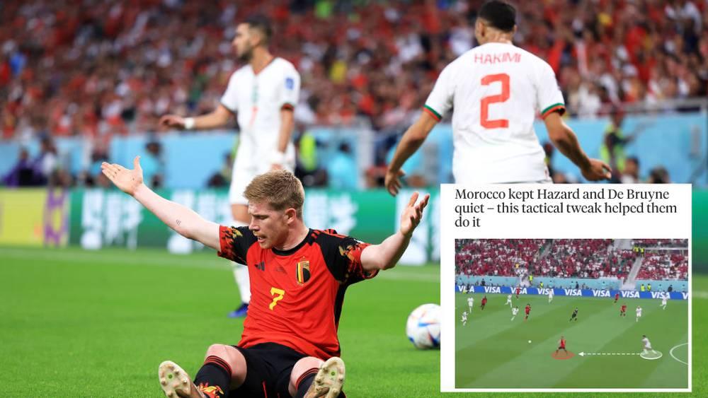 منصة "ذي آتلتيك" تشيد بقدرة المنتخب المغربي على تعطيل خطورة ثنائي بلجيكا "هازارد ودي بروين"