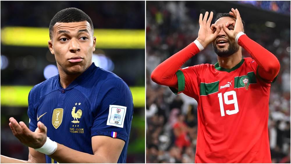 المنتخب المغربي يخوض نصف نهائي كأس العالم بالقميص الأحمر والفرنسي بالقميص الأزرق