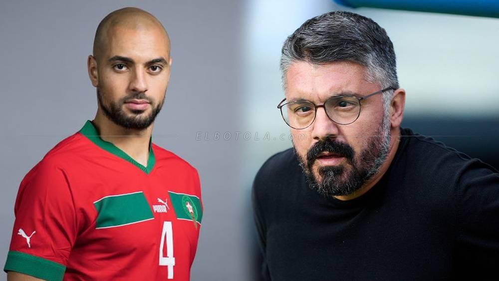 غاتوزو عن أمرابط: "مر وقت طويل لم أر لاعبا يشبهني وتأثرت كثيرا لأنه بدا مثلي حين كنت في الـ27 من عمري"