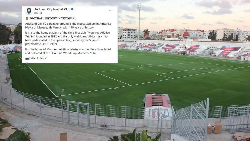 حساب أوكلاند سيتي بـ"فيسبوك" يتغنى بتاريخ ملعب تداريبه "سانية الرمل" ويسلط الضوء على نادي المغرب التطواني