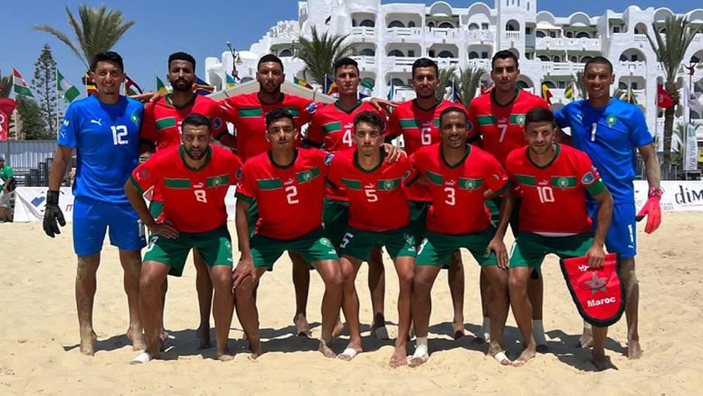 المنتخب المغربي لكرة القدم الشاطئية يكتسح نظيره الليبي (13-5) في ثاني مبارياته بالألعاب الأفريقية "الحمامات 2023"