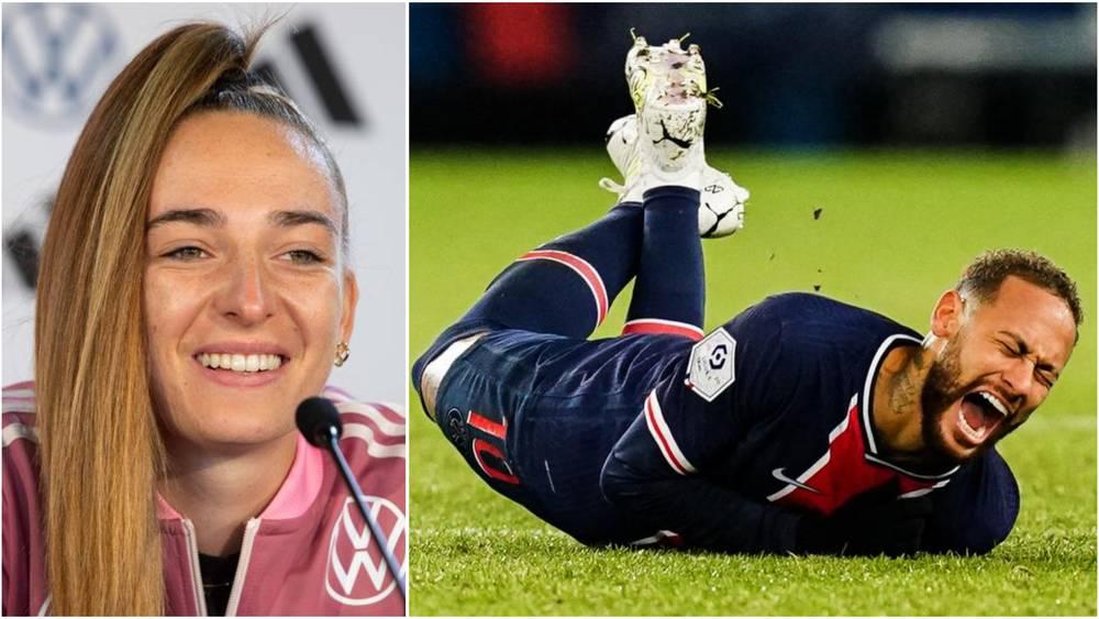 صوفيا كلاينهيرن (لاعبة منتخب ألمانيا): "لا يوجد نيمار الكرة النسائية ولا أعرف أي لاعبة تسقط على الأرض لدقيقتين أو 3 دقائق متواصلة"