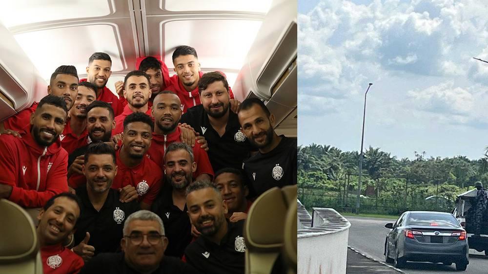 حراسة أمنية مشددة لبعثة الوداد الرياضي بعد وصولها لمدينة أيو النيجيرية