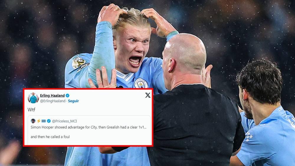 هالاند مهدد بالإيقاف بعد تصرفه ضد توتنهام و"سخريته" من قرار الحكم!