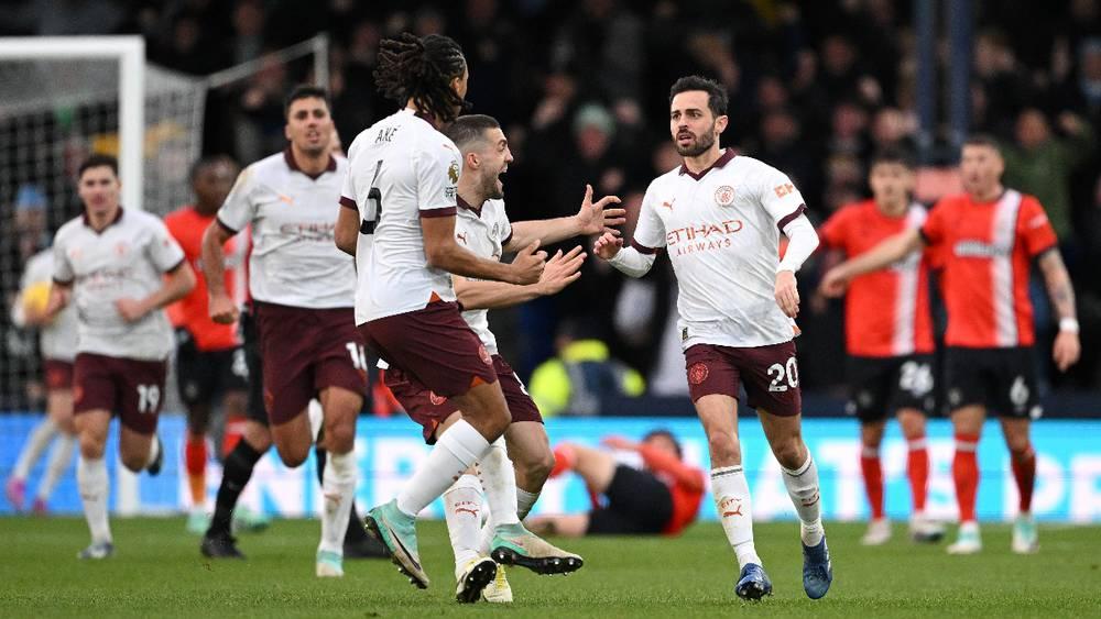 مانشستر سيتي يحبط "مفاجأة لوتون" تاون ويعود للانتصارات في الدوري الإنجليزي