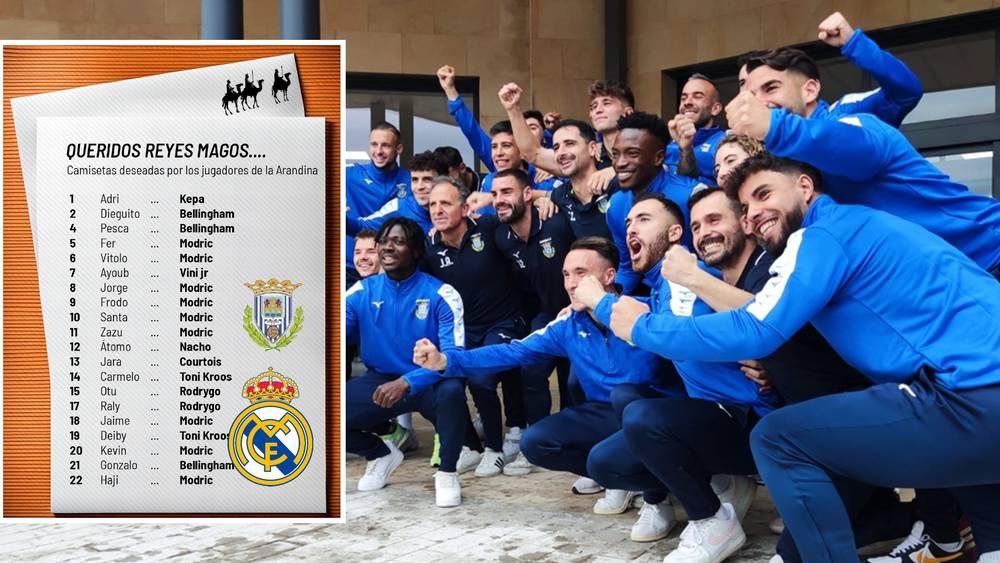 قبل مباراتهما في كأس الملك.. لاعبو نادي "أراندينا" (الدرجة الرابعة) يبعثون بطلب لإدارة ريال مدريد للحصول على قمصان نجوم الفريق