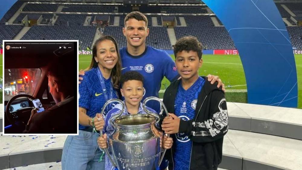 زوجة تياغو سيلفا قد تتسبب له في عقوبة بسبب نشرها صورة له وهو يحمل الهاتف أثناء السياقة