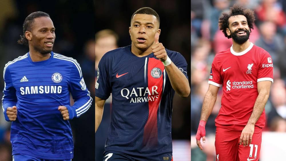 مبابي يعادل رقم محمد صلاح وديدييه دروغبا في دوري الأبطال