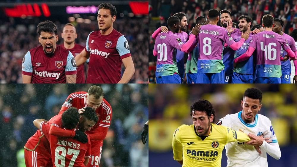 مارسيليا ووست هام وميلان وبنفيكا يتأهلون لربع نهائي الدوري الأوروبي
