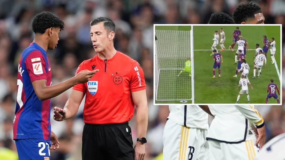 نشر التسجيل الصوتي وكشف ما قاله حكم الـVAR لحكم الوسط عن كرة لامين يامال: "ليس لدينا دليل أن الكرة قد تجاوزت الخط"