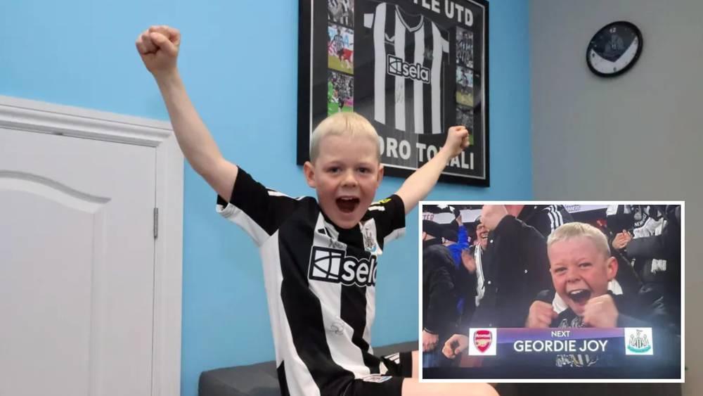 لقطة تلفزيونية "تفضح" طفلا (9 سنوات) هرب من المدرسة لحضور مباراة نيوكاسل!