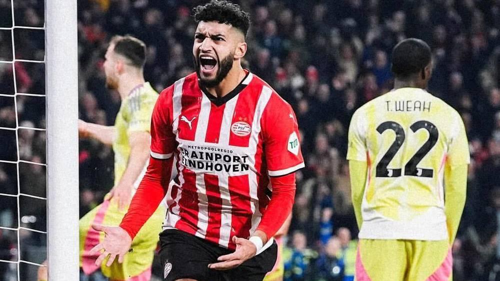 الصيباري يهز الشباك ويساهم في تجاوز إيندهوفن ليوفنتوس وبلوغه ثمن نهائي دوري الأبطال