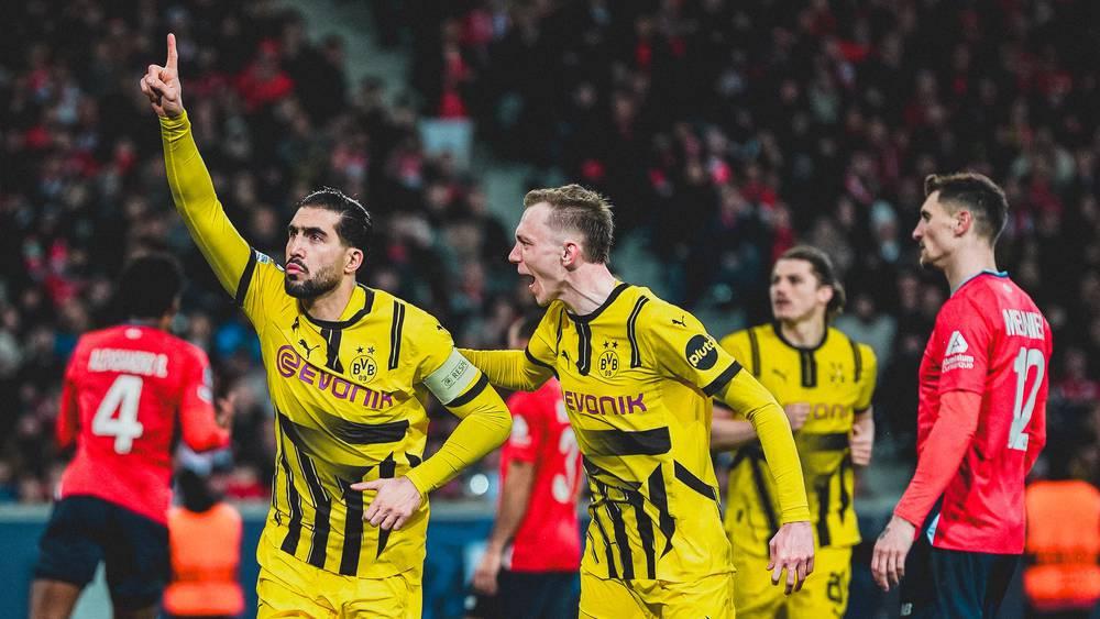 بوروسيا دورتموند يهزم ليل ويضرب موعدا مع برشلونة في ربع نهائي دوري الأبطال