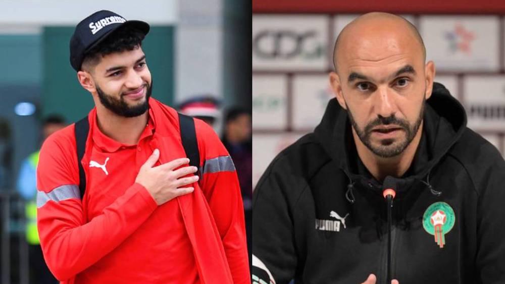 الركراكي: "الصيباري لاعب مُحترف وما يهمني أنه عندما يكون مع المنتخب يحضر دائما في الوقت ولا يتأخر"