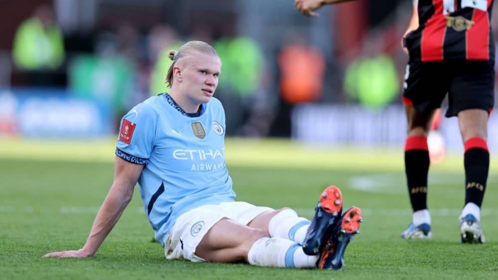 مانشستر سيتي يعلن إصابة هالاند ضد بورنموث في كأس إنجلترا