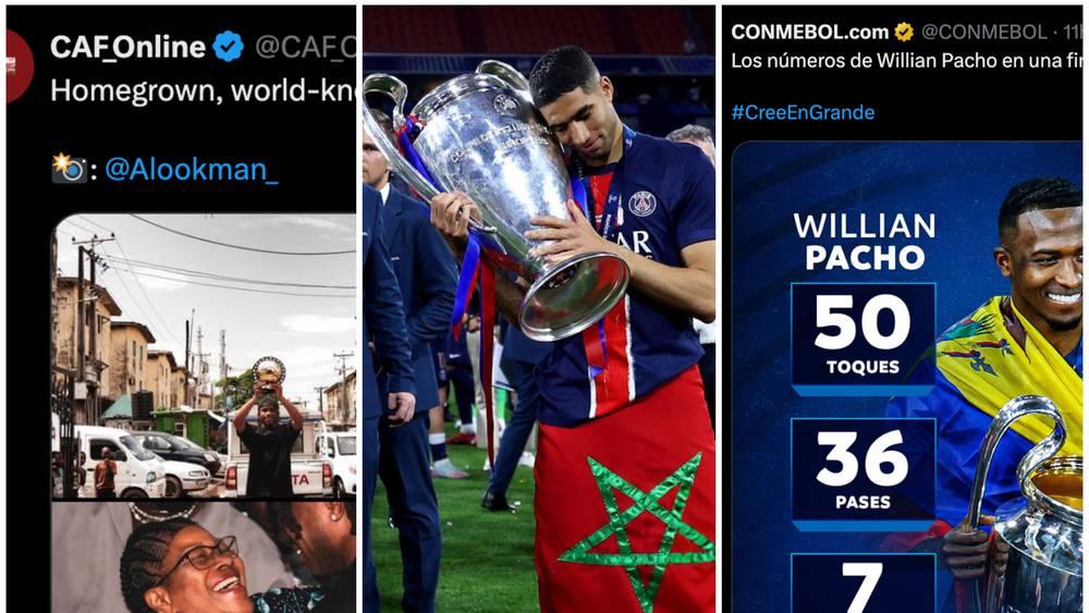 اتحاد أمريكا الجنوبية يهنئ باتشو و"الكاف" خارج السياق ويتعاطى بـ"صمت" مع تتويج حكيمي!