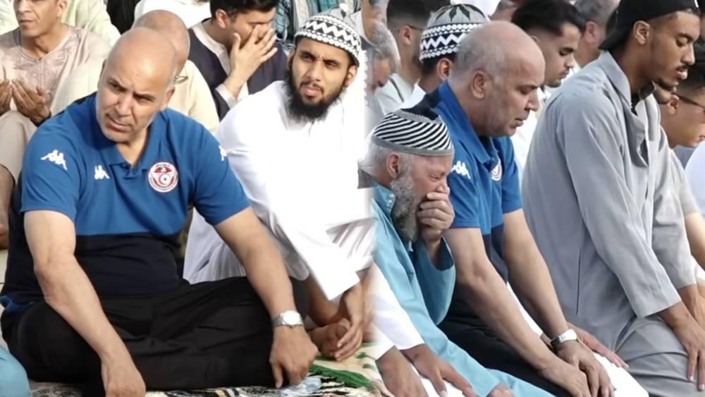 الطرابلسي وعناصر المنتخب التونسي يؤدون صلاة عيد الأضحى بـ"مصلى السعديين" في فاس