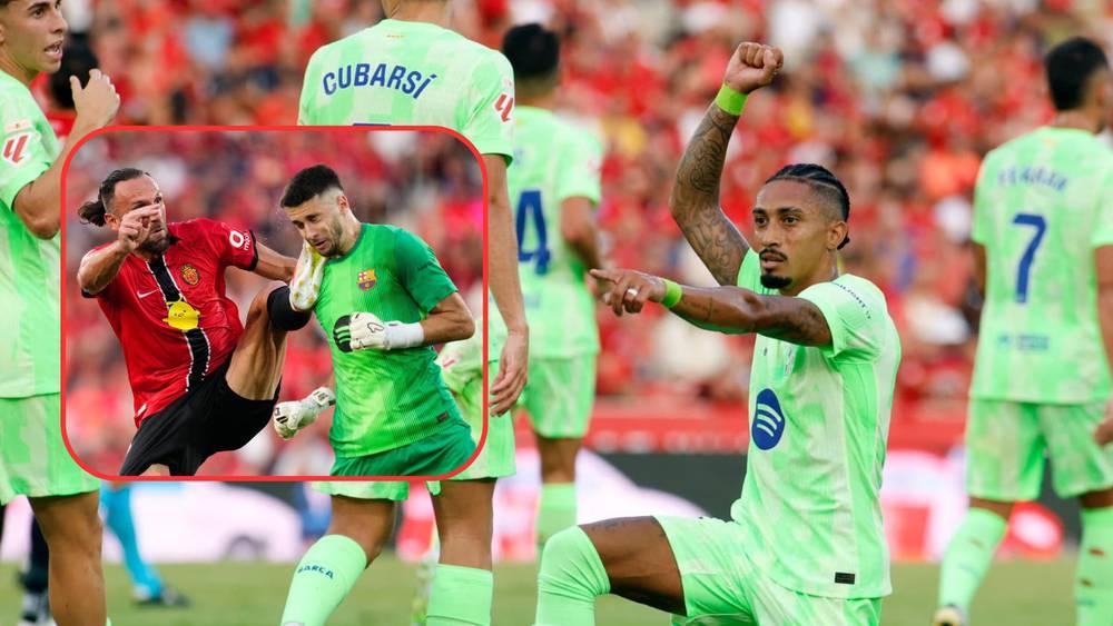 برشلونة يفوز في افتتاح "الليغا" ومايوركا يكمل المباراة بـ9 لاعبين منذ الشوط الأول!