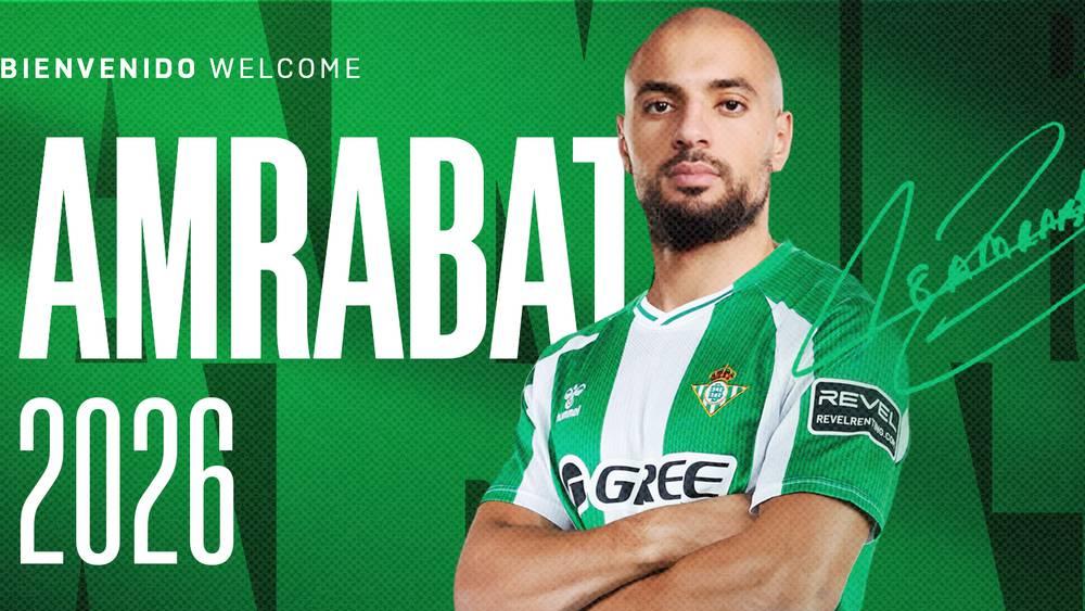 رسميا/ ريال بيتيس يعلن ضم سفيان أمرابط على سبيل الإعارة حتى نهاية الموسم