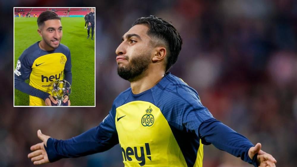 المغربي آيت الحاج يتوج بجائزة أفضل لاعب في مباراة سانت جيلواز وآيندهوفن بدوري الأبطال