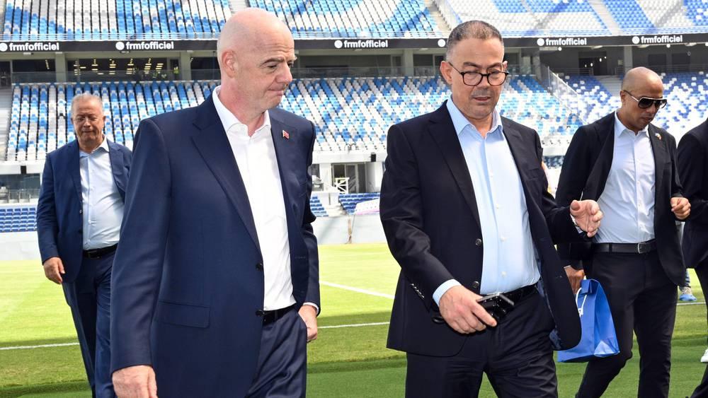 إنفانتينو يتفقد ملعب طنجة الكبير رفقة لقجع ويشيد بجاهزيته لاحتضان "كان 2025" وكأس العالم 2030