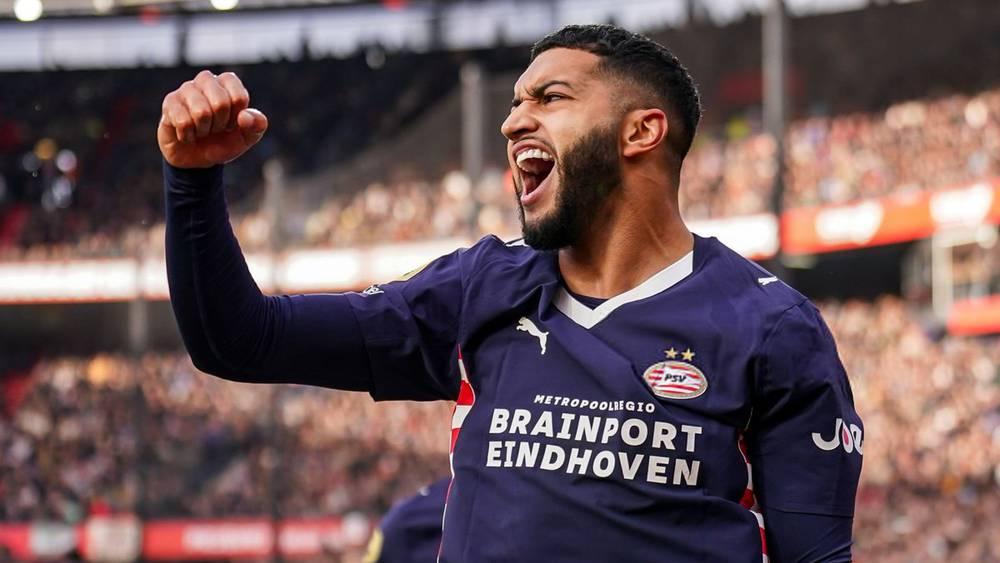 تألق مغاربة الدوري الهولندي.. الصيباري يحرز "هاتريك" وترغالين يرد بهدف تقليص الفارق في فوز آيندهوفن على فينورد (3-2)