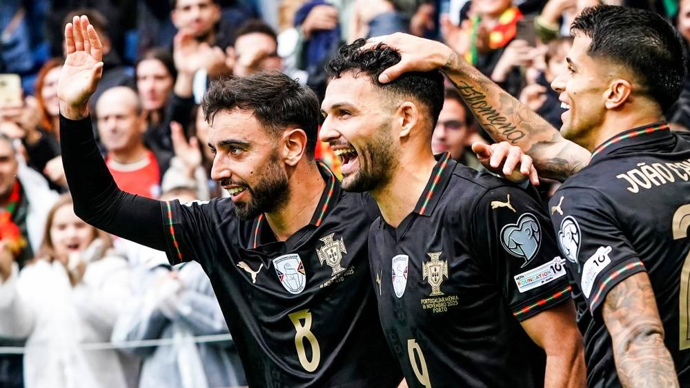 Le Portugal écrase l'Arménie (9-1) sans Ronaldo et se qualifie pour la Coupe du Monde