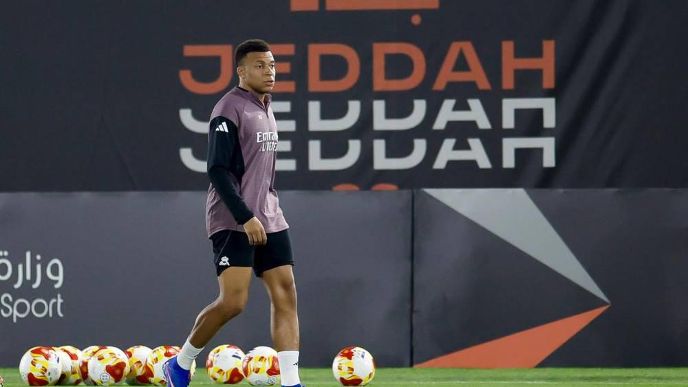 مبابي حاضر في تدريبات ريال مدريد قبل نهائي السوبر الإسباني