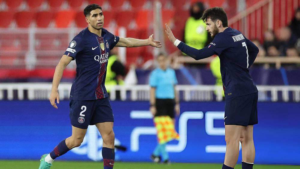 دوري الأبطال/ باريس سان جيرمان يقلب الطاولة على موناكو (2-3) في ذهاب الملحق وحكيمي يسجل هدفا